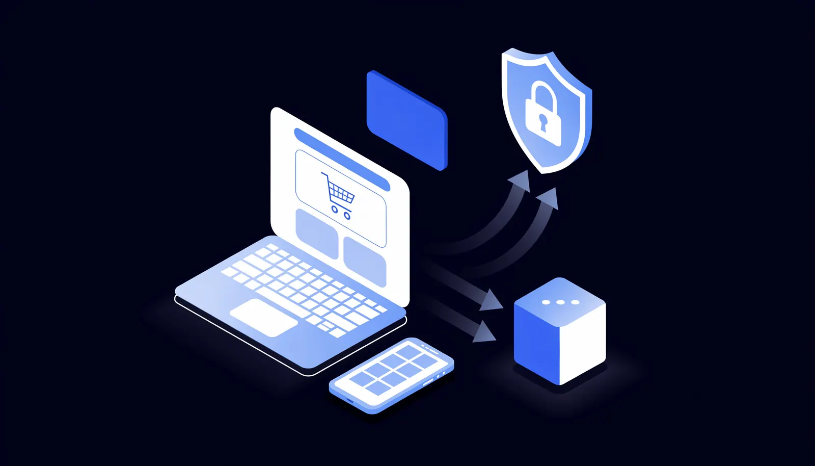 Illustration: Payment-Provider für den Onlineshop – sicherer Checkout mit Karte und Mobile Payment
